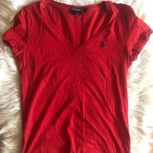 Short sleeve red sports polo 👚